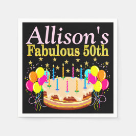 50E VERJAARDAGSTAART GEPERSONALISEERDE FEEST SERVE SERVET