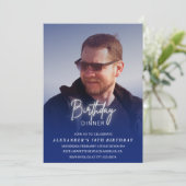 50e verjaardagsuitnodiging Verjaardagsdiner Foto M Kaart (Staand voorkant)