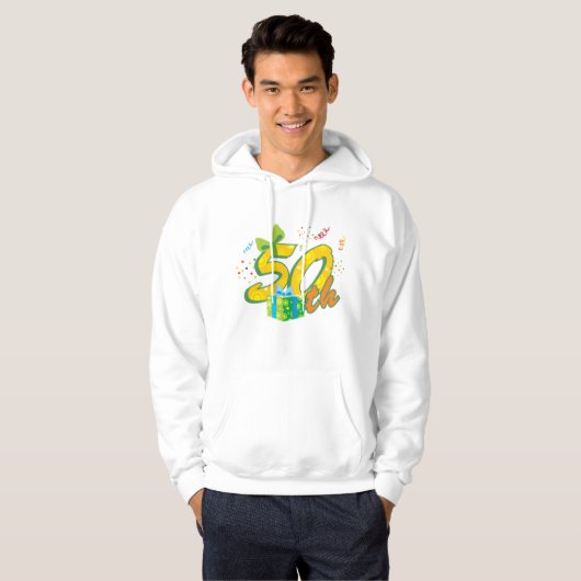 50e Verjaardagsviering Mannen Hoodie (Voorkant volledig)