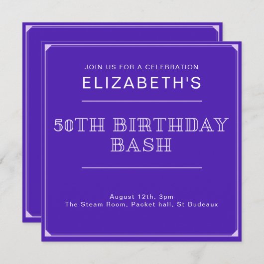 50e verluisterfeest aangepast kaart (Voorkant / Achterkant)