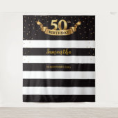 50e verluisterfeest decoratie banner goud wandkleed (Voorkant)