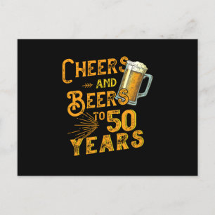 50e verpartij 1970 Proost en bier naar 50 jaar Briefkaart