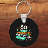 50e verpartij Grappige leeftijd 50 Grappige quote Sleutelhanger (Voorkant)