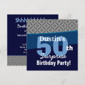 50e verraderssenijfer Silver Diagonaal Geometrisch Kaart (Voorkant / Achterkant)