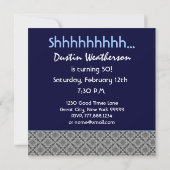 50e verraderssenijfer Silver Diagonaal Geometrisch Kaart (Achterkant)