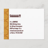 50e Verrassing Verjaardag Save the Date Gold Aankondigingskaart (Achterkant)