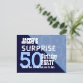 50e Verrassing Verjaardag Save the Date W001Z Aankondigingskaart (Staand voorkant)