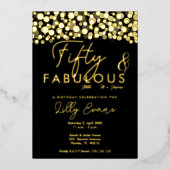 50e verrassing verjaardagsfeestje uitnodiging eleg (Voorkant)