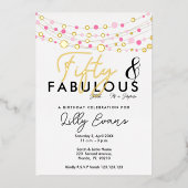 50e verrassing verjaardagsfeestje uitnodiging eleg (Voorkant)