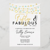 50e verrassing verjaardagsfeestje uitnodiging eleg (Voorkant)