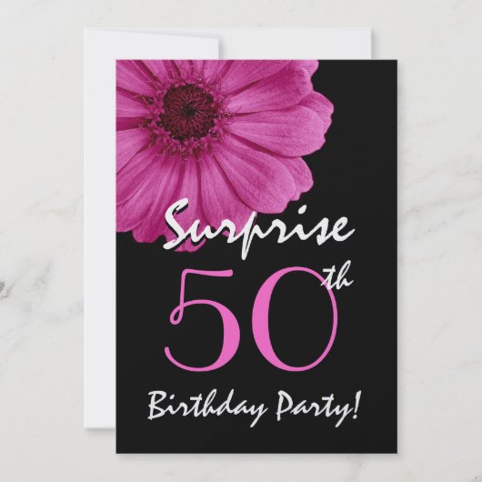 50e verrassingsdag Gerbera Daisy Metallic Kaart (Voorkant)