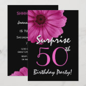 50e verrassingsdag Gerbera Daisy Metallic Kaart (Voorkant / Achterkant)