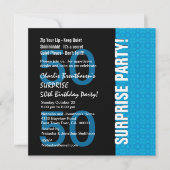 50e verrassingsdag Modern Turquoise Blue V102 Kaart (Voorkant)