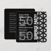 50e verrassingsdag moderne zwarte witte W1761P Kaart (Voorkant / Achterkant)