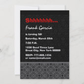 50e verrassingsdag rood zwart wit metaal kaart (Achterkant)