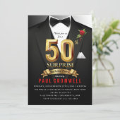 50e verrassingsdag Tuxedo Kaart (Staand voorkant)