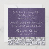 50e verrassingsdag vlinder PAARS Invitati Kaart (Achterkant)