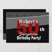 50e verrassingsdag zwart wit rode W1920 Kaart (Voorkant / Achterkant)