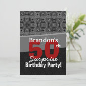 50e verrassingsdag zwart wit Y328 Kaart (Staand voorkant)