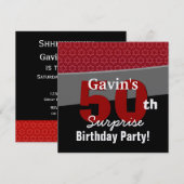 50e verrassingsdag zwarte rode witte sterren R231 Kaart (Voorkant / Achterkant)
