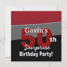 50e verrassingsdag zwarte rode witte sterren R231 Kaart