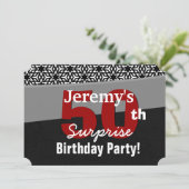 50e verrassingsdag zwarte rode witte sterren R231A Kaart (Staand voorkant)