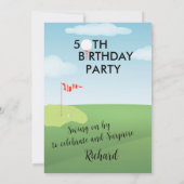 50e Verrassingsfeest Mannen golfthema Kaart (Achterkant)