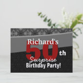 50e verrassingspartij: zilver zwart en rood kaart (Staand voorkant)