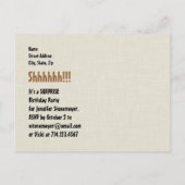 50e Verrassingsverjaardag Save the Date W01 Gold Aankondigingskaart (Achterkant)