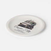 50e |  Victoriaans Boek Verjaardag Papieren Bordje (Gekanteld)