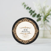 50e viering van de gouden huwelijksverjaardag kaart (Staand voorkant)