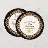 50e viering van gouden huwelijksjubileum kaart (Voorkant / Achterkant)