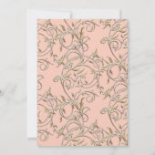 50e Vijftigste Art Nouveau Goud Paarse Jubileum Kaart (Achterkant)