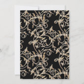 50e vijftigste Art Nouveau Zwart n Goud Jubileum Kaart (Achterkant)