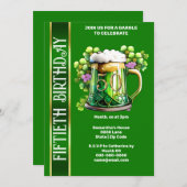 50e Vijftigste Ierse jongens bier cheer mijlpaal Kaart (Voorkant / Achterkant)