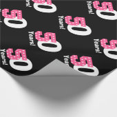 50e vijftigste verjaardag STARS Aangepaste naam kl Cadeaupapier (Hoek)