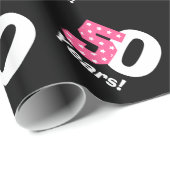 50e vijftigste verjaardag STARS Aangepaste naam kl Cadeaupapier (Rol Hoek)