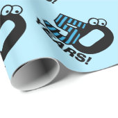 50e vijftigste verjaardag STRIPES Aangepaste naam  Cadeaupapier (Rol Hoek)