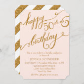 50e, vijftigste verjaardag Ticket Celebration Kaart (Voorkant / Achterkant)