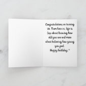 **50e VIRTHDAY** WENST NAAR EEN MOOIE VROUW Kaart (Binnen)