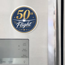 50e vlucht gouden vliegtuig reis souvenir