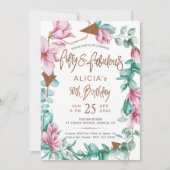 50e waterverf bloemen 50 jaar kaart (Voorkant)