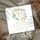 50e Waterverf van het Jubileum van de Golden Weddi Kaart