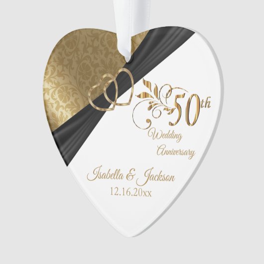 50e 💕 Wedding Jubileum Keepomwille Design Ornament (voorkant)