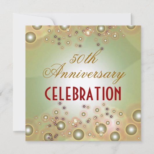  50e WEDDING JUBILEUM-uitnodigingen Kaart (Voorkant)