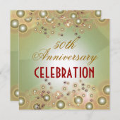  50e WEDDING JUBILEUM-uitnodigingen Kaart (Voorkant / Achterkant)