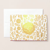 50e Wenskaart van het Jubileum van de Golden Weddi Folie Kaarten (Voorkant met envelop)