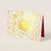 50e Wenskaart van het Jubileum van de Golden Weddi Folie Kaarten (Voorkant)