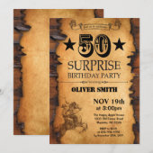 50e Westerne verjaardagsuitnodiging Kaart (Voorkant / Achterkant)