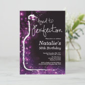 50e wijndag Gejaard tot perfect Paars Kaart (Staand voorkant)
